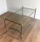 Vintage Coffee Table in Brushed Steel, 1940s, Image 12