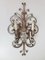 Silvered Wrought Iron and Glass Wall Lights attributed to Banci, Italy, 1940s, Set of 2, Image 4