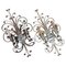 Silvered Wrought Iron and Glass Wall Lights attributed to Banci, Italy, 1940s, Set of 2, Image 1