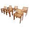 Mid-Century Oak and Cane Chairs, Italy, 1970s, Set of 6, Image 1