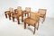 Mid-Century Oak and Cane Chairs, Italy, 1970s, Set of 6 5