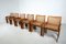 Mid-Century Oak and Cane Chairs, Italy, 1970s, Set of 6, Image 4
