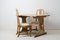 Mesa de comedor o trabajo rústica sueca antigua de madera, Imagen 4