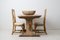 Mesa de comedor o trabajo rústica sueca antigua de madera, Imagen 5