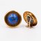 18 Karat Yellow Gold Earrings with Lapis Lazuli, 1980s, Set of 2 6