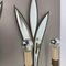 Theaterwandlampen mit Blumenspiegel und Bronze, Frankreich, 1970er, 2er Set 10