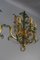 Large Gilt and Green Color Metal and Wood Sconces, 1960s, Set of 2 12