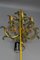 Large Gilt and Green Color Metal and Wood Sconces, 1960s, Set of 2 13