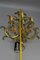 Large Gilt and Green Color Metal and Wood Sconces, 1960s, Set of 2, Image 13