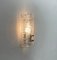 Italian Murano Ice Glass and Brass Leaf Sconces, 1950s, Set of 2 8