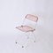 Vintage Acrylic Pink and White Folding Plia Chairs by Giancarlo Piretti for Castelli, 1970s 14