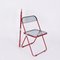 Red and Smoked Acrylic Plia Folding Chairs by Piretti for Castelli Italy, 1970s 13