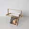 Italian Magazine Rack in Acrylic and Brass, 1970s 12