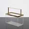 Italian Magazine Rack in Acrylic and Brass, 1970s, Image 9