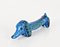 Sausage Dog in Blue Rimini Ceramic from Bitossi, 1960s, Image 7