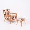 Mid-Cenutry Lounge Chair with Ottoman by Paolo Buffa, 1950s, Set of 2, Image 12