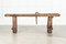 19thc French Elm Cobblers Bench Console, 1890 10