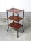 Antique Napoleon III Table with Shelves in Inlaid Wood, 1800 1