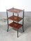 Antique Napoleon III Table with Shelves in Inlaid Wood, 1800, Image 1