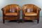 Vintage Clubsessel mit Patina aus Schafsleder, 2er Set 2