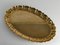 Large Swedish Grace Oval Brass Tray by Firma Lars Holmström, Sweden, 1940s 4