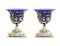English Silver-Plate Glass Urns, Set of 2 1