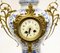 Gilt Delft Porcelain Mantle Clock and Urns, Set of 3, Image 11