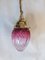 Early 20th Century Cranberry Cut Glass Hanging Lamp 4