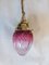 Early 20th Century Cranberry Cut Glass Hanging Lamp, Image 4