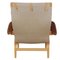 Pernilla Chair Model 69 in Brown Aniline Leather by Bruno Mathsson, 1980s, Image 3