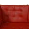Spokeback Sofa aus rotem Leder von Børge Mogensen, 1960er 12