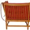 Spokeback Sofa aus rotem Leder von Børge Mogensen, 1960er 4