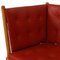 Spokeback Sofa in Red Leather by Børge Mogensen, 1960s 16