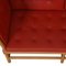 Spokeback Sofa in Red Leather by Børge Mogensen, 1960s 8