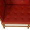 Spokeback Sofa in Red Leather by Børge Mogensen, 1960s, Image 8