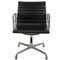 EA-108 Desk Chairs in Black Leather by Charles and Ray Eames, 1990s, Set of 2 1