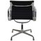 Ea-108 Schreibtischstühle aus schwarzem Leder von Charles Eames, 1990er, 2er Set 4
