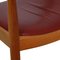 Lounge Chair in Cherry Wood and Red Leather by Hans Wegner, 1990s 11