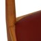 Fauteuil en Merisier et Cuir Rouge par Hans Wegner, 1990s 14