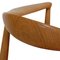 Lounge Chair in Cherry Wood and Red Leather by Hans Wegner, 1990s, Image 12