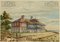 Philip J. Marvin, Arts & Crafts House Design, Isle of Wight, 1880er, Aquarell 1