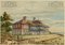 Philip J. Marvin, Arts & Crafts House Design, Isle of Wight, 1880s, Watercolour 1