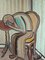 L'uomo, dipinto ad olio, anni '50, con cornice, Immagine 9