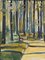 Park Stroll, Oil Painting, 1950s, Framed 10