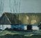 Luz en la granja, pintura al óleo, años 50, Enmarcado, Imagen 11