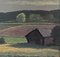 Landscape Light, Oil Painting, 1950s, Framed 12