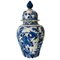 Antike Delfter Blaue Vase mit Deckel von Royal Tichelaar, 1900er 14