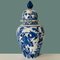 Antike Delfter Blaue Vase mit Deckel von Royal Tichelaar, 1900er 12
