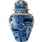 Antike Delfter Blaue Vase mit Deckel von Royal Tichelaar, 1900er 4