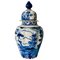 Antike Delfter Blaue Vase mit Deckel von Royal Tichelaar, 1900er 13